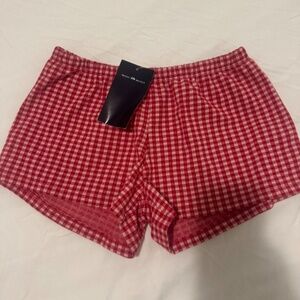 Brandy Melville red checkered shorts